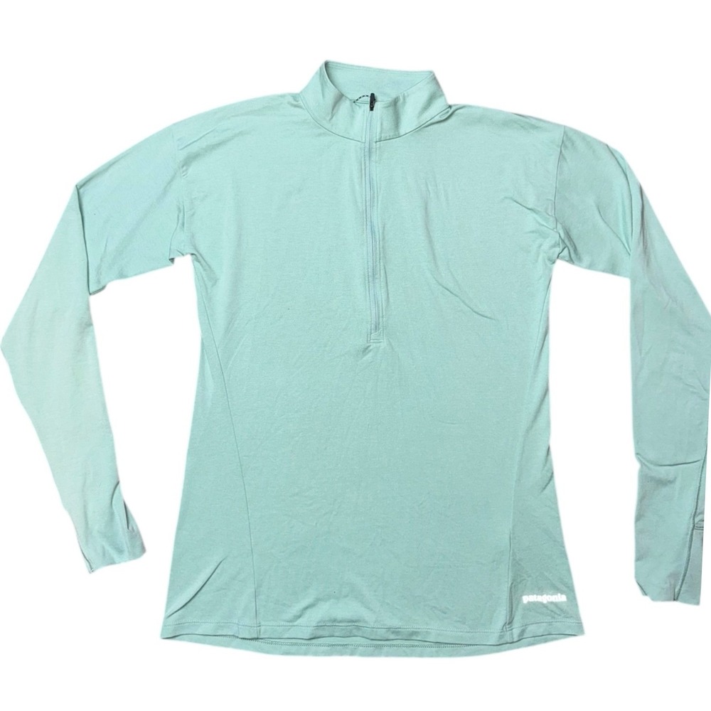 Patagonia Capilene Midweight Quarter-Zip Base Layer Mint Green Womens Medium